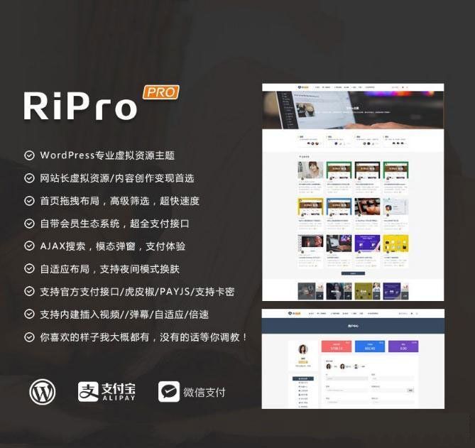 最新RiPro 5.6主题/WordPress高级资源站下载主题